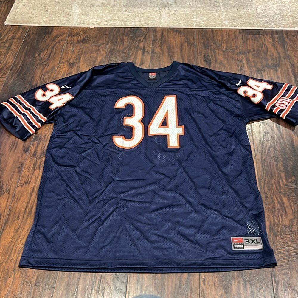 VTG Nike Team Walter Payton Navy Chicago Bears Game Retired Player Jersey EUC
